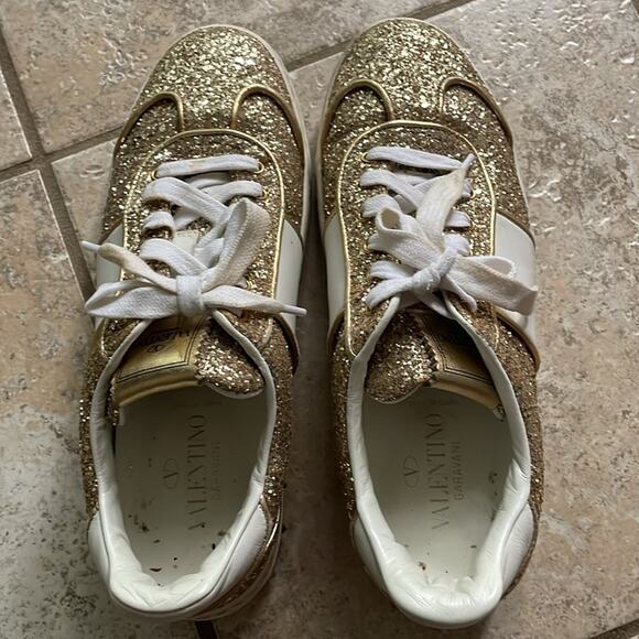 VALENTINO GARAVANI Glitter Flycrew Sneakers - Picture 3 of 16